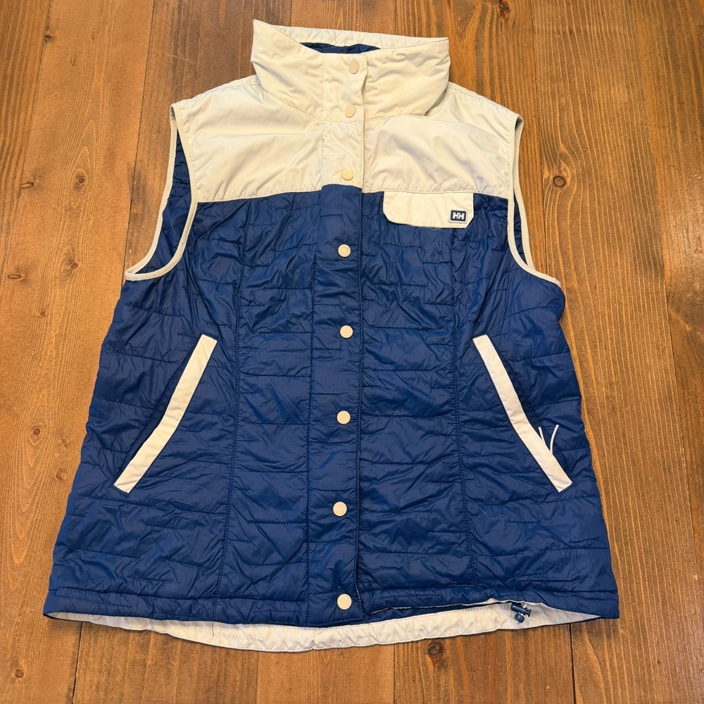 Helly Hansen Movatn Wool Insulated Colorblock Vest Womens Large Blue White